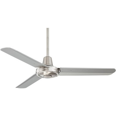 44" Casa Vieja Modern Industrial Indoor Outdoor Ceiling Fan with Remote Control Brushed Nickel Damp Rated for Patio Porch