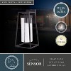 VAXCEL Nash Black Outdoor Modern Wall Lantern, Dusk to Dawn Photocell, 1-Light Wall Lamp Sconce with Clear Seeded Glass - 2 of 4
