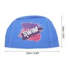 Unique Bargains Knitted PU Elastic Letter Swimming Cap 1 Pc - 4 of 4
