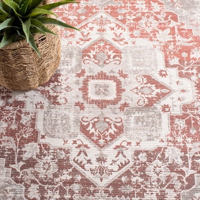 Gray Cotton Synthetic 8' x 10' Handmade Flat Woven Rug