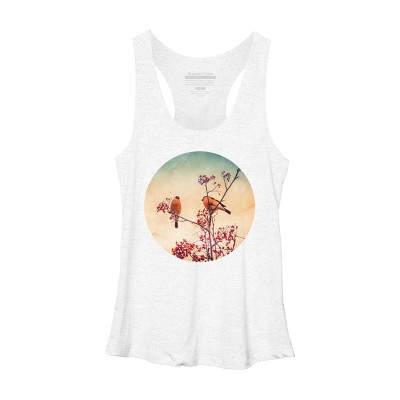 Women's Design By Humans Bullfinch eat rowan By AnnArtshock Racerback Tank Top