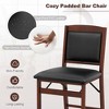 Tangkula Set of 2 Counter Height Chairs w/ Rubber Wood Legs Padded Seat & Backrest - 4 of 4