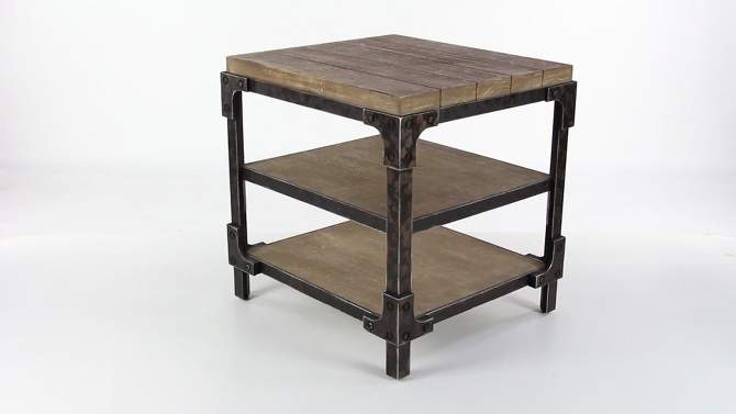 Industrial 3 Tier Side Table Brown - Olivia &#38; May, 2 of 20, play video