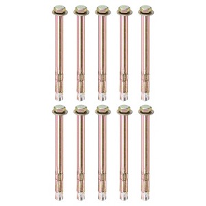 Unique Bargains Galvanized Iron-Carbon Steel Anti-Corrosion Durable Expansion Bolt 10 Pcs - 1 of 4