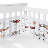 Sweet Jojo Designs Boy Crib Bedding + BreathableBaby Breathable Mesh Liner Airplane Red Blue and White 6pc - 3 of 4