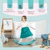 Qaba Kids 32" Balance Board, Wobble Board for Kids / Toddlers, Curvy Rocker Board, Preschool Learning Montessori Waldorf Toy, Blue - 3 of 4