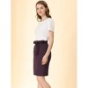 INSPIRE CHIC Women's Workwear Paperbag Elastic High Waist Pencil Mini Skirt - 4 of 4