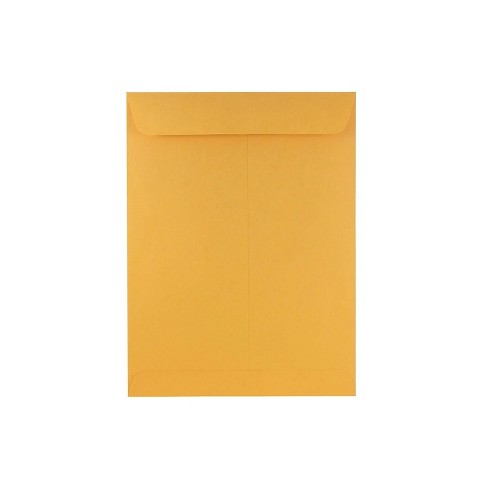 50/Pack Black Linen JAM PAPER 9 x 12 Open End Premium Envelopes with Button and String Closure 