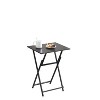 Vynxaria 2-Piece Folding TV Tray Tables ¨C No Assembly Portable Sofa Side Tables for Small Spaces, Industrial Style - 2 of 4