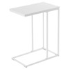Slickblue C Shaped Sofa Side Table, White MDF Top with Iron Frame, Portable Snack Table for Bedroom Office - 4 of 4
