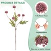 Unique Bargains 5-Heads Artificial Chrysanthemum Ball Flowers Silk Bouquets Real Touch 20 Inch - 2 of 4