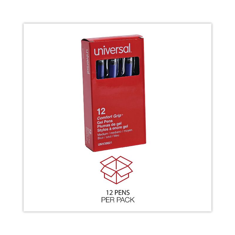 Universal Gel Stick Pen 0.7 mm Medium Blue Ink 1 Dozen 39611, 5 of 9