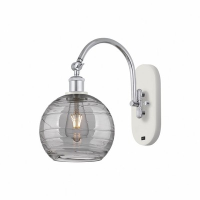 Athens Deco Swirl - 1 Light Arm Swivels Side to Side Wall Sconce In Industrial Style-13.38 Inches Tall and 8 Inches Wide