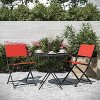 Merrick Lane Set of 2 Versatile Flex Comfort Indoor/Outdoor Fold Chairs with Metal Frames - 2 of 4