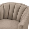 PAGED Swivel Accent Chair Modern Living Room Chairs with Vertical Channel Tufted Back and Metal Swivel Mechanism for Office - 3 of 4