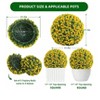 Artificial Topiary Balls - Set of 2 Red Rose Decor with Hanging Chains and Zip Tiles - Indoor/Outdoor Use - 3 of 4