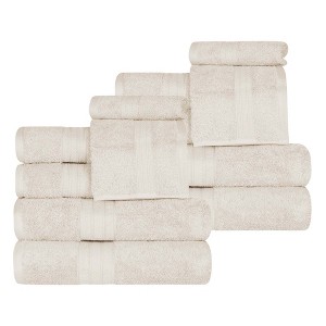 Cotton Plush Highly-Absorbent Heavyweight Luxury 12 Piece Assorted Towel Set by Blue Nile Mills - 1 of 4