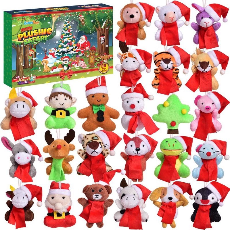 Fun Little Toys Christmas Advent Calender - Mini Animal Plush, 1 of 8