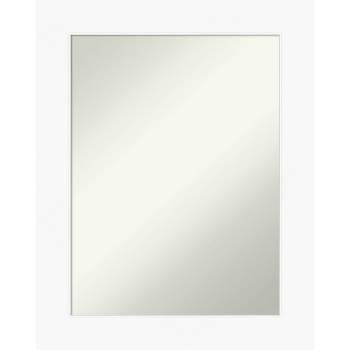 24" x 30" Non-Beveled Cabinet White Wall Mirror - Amanti Art