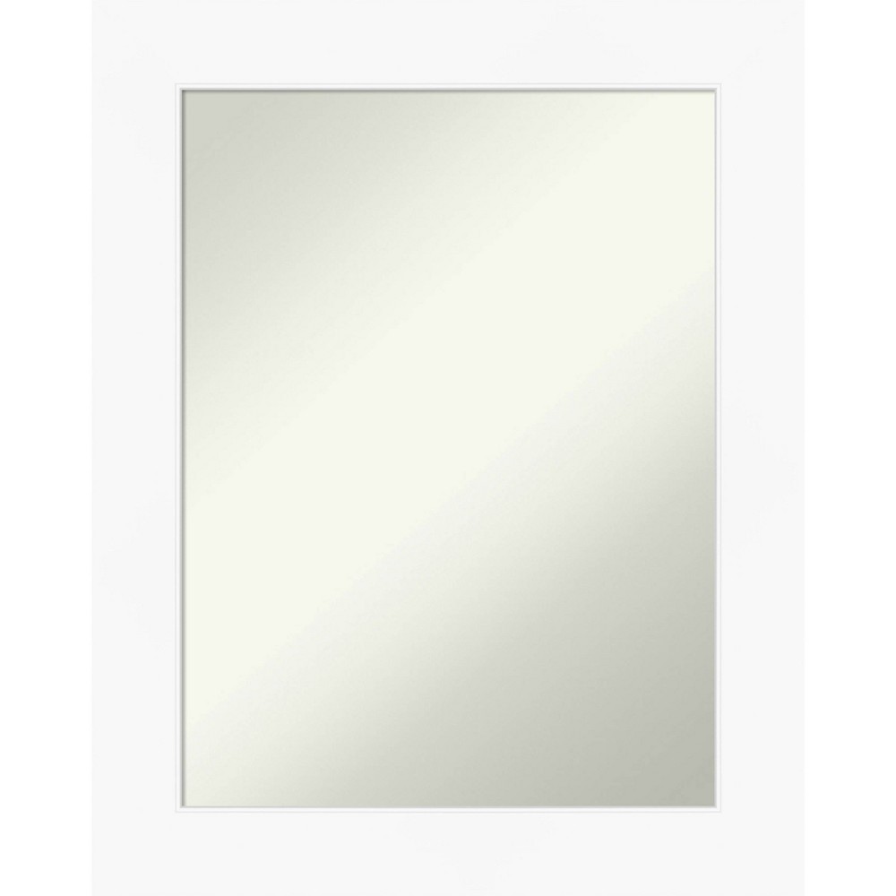 Photos - Wall Mirror 24" x 30" Non-Beveled Cabinet Bathroom  White - Amanti Art