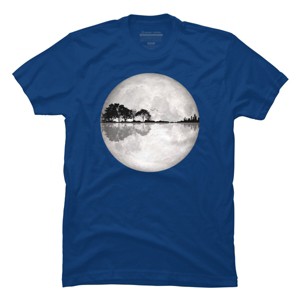 Men's Design By Humans Moonlight Nature Guitar II By Maryedenoa T-Shirt - 1 of 3