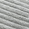 Knightsbridge Stylish And Comfortable All Season Traditional Racetrack Design Cotton Bath Rug, Silver - 3 of 4