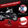 Motorcycle lift with casters, 1100 lb capacity, wide deck, safety pin, center lift crank bracket, suitable for motorcycles, ATVs, cruisers, etc. - 4 of 4