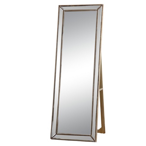 Courtney Rectangle Floor Mirror Gold Abbyson Living