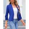 Clearlove Women's 3/4 Sleeve Cropped Blazer Lightweight Open Front Cardigan Jacket for Business Causal - 4 of 4