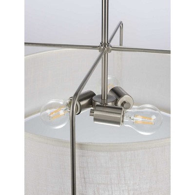 Kempsey Brushed Nickel 3-Light Semi-Flush Convertible Ceiling Light