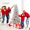 Tangkula 6/7/8 FT Snow-flocked Artificial Christmas Tree w/51/65/81 Sphere Lights 250/350/450 LED Lights - 4 of 4