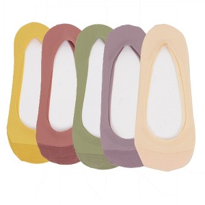 Anna-Kaci 5 Pairs Women Low Cut Invisible Liner Socks Soft Stretch Mesh Top with Reinforced Toe and Moisture-Wicking Terry Cotton Sole - 1 of 4