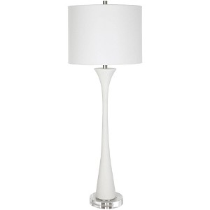 Uttermost Traditional Buffet Table Lamp 29 1/2" Tall White Marble Hardback Drum Shade for Bedroom Living Room Nightstand Bedside - 1 of 1