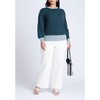 ELOQUII Women's Plus Size Contrast Rib Sweater - 4 of 4