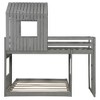Whisen Wooden Twin Over Full Bunk Bed, Loft Bed with Playhouse, Farmhouse, Ladder, Slide and Guardrails - 3 of 4