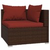 vidaXL Modular Designed Poly Rattan Patio Lounge Set – Durable Lightweight Frame, Water-Resistant Material, Comfortable Cushions - 3 of 4