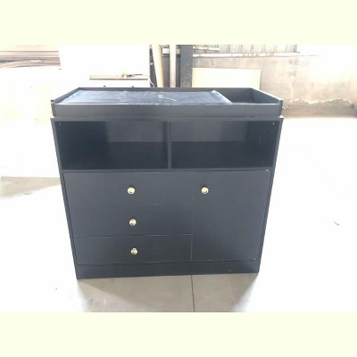 Acekool Baby Dresser with Changing Table, Wooden Nursery Changing Station with Drawers, Cabinet, Open Shelves, for Bedroom or Nursery