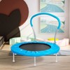 SEVOBAL Trampolines 36inch Mini Trampoline for Kids Ages 1-6 Indoor Outdoor Trampoline with Handle Fun for Kids, Blue, 36"*36"*30.33" - 2 of 4