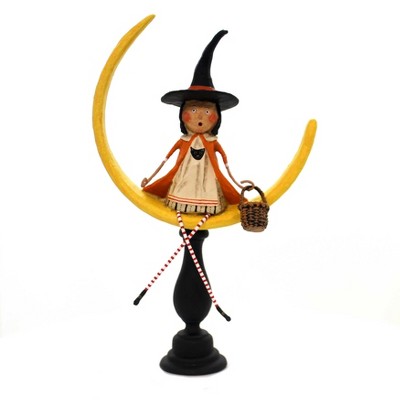 Lori Mitchell 12.0" Moonlight Magic Halloween Moon Witch  -  Decorative Figurines