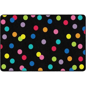 Flagship Carpets Just Teach Rainbow Polka Dots Area Rug - 1 of 4