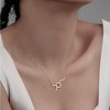 Dopamine Necklace, Skeletal formula of Dopamine in Sterling Silver Necklace for Women - 2 of 4
