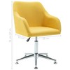 vidaXL Swivel Dining Chair Yellow Fabric - 4 of 4