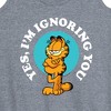 Women's - Garfield - Ignoring You Graphic Racerback Tank - 2 of 4