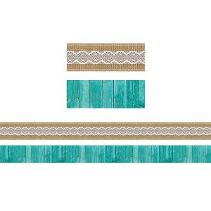 Teacher Created Resources Shabby Chic Double-Sided Border, 36 Feet (Pack of 6) - 1 of 1