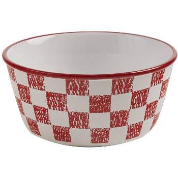 Chicken Coop Red Check Cereal Bowl Set of 4