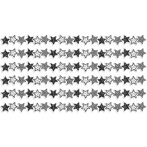 Teacher Created Resources® Black and White Stars Die-Cut Border Trim, 35 Feet Per Pack, 6 Packs - 1 of 3