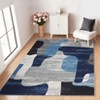 Machine Washable Contemporary Abstract Area Rug Low Pile Stain & Slip Resistant Pet Friendly Floor Cover - 4 of 4
