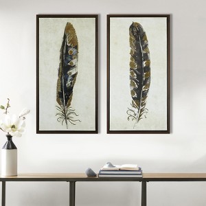 Gulches Gold Foil 2-Piece Canvas Wall Art Set - Luxe Modern Elegance - 1 of 4