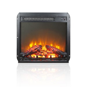 TOBILI 18 inch fireplace insert,ultra thin heater with log set & realistic flame,overheating protection - 1 of 4