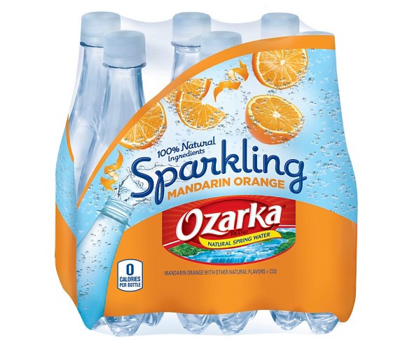Ozarka Brand Sparkling Natural Spring Water Mandarin Orange - 6pk/16.9 fl oz Bottles